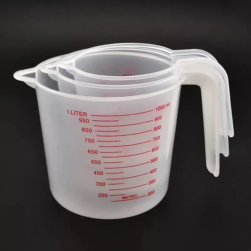 3pcs Kits Baking Liquid Measuring Cups Pvc Scale