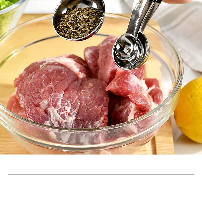 5/10pcs Stainless Steel Measuring Cups Spoons Baking Cake
