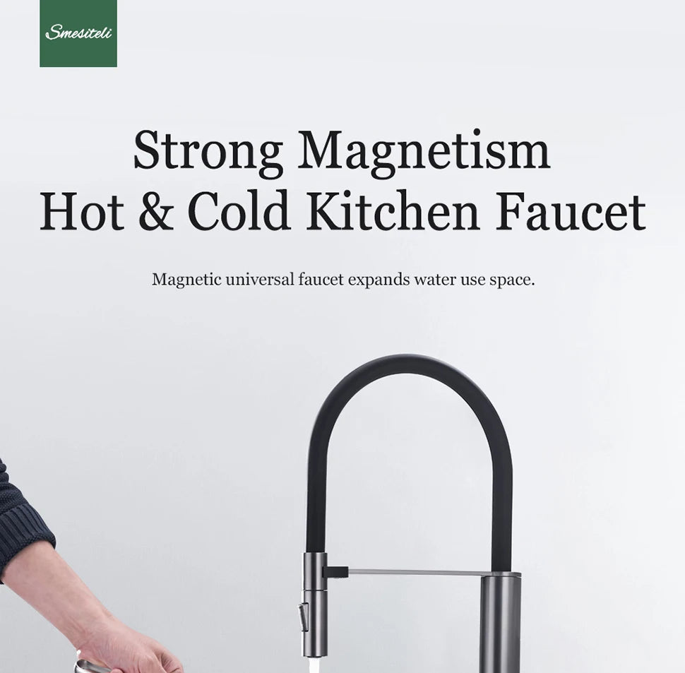 Faucet Gunmetal Flexible Pull Out Water Tap Nozzle