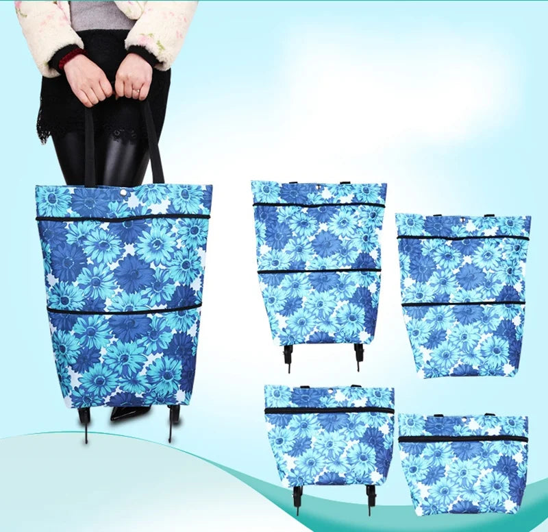 Folding Reusable Shopping Bags Small Pull Cart Buy