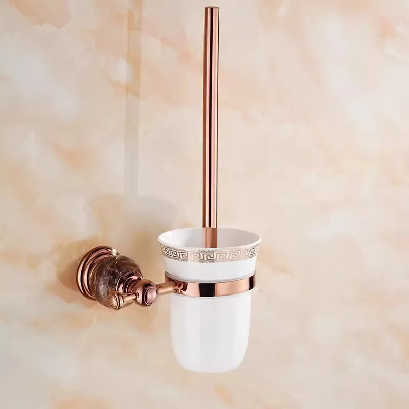 Bathroom Bath Shelf Rose Gold Paper Holder Towel
