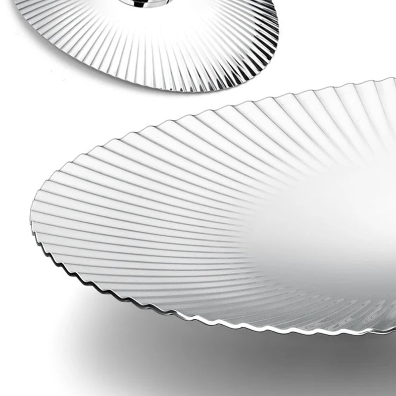 Nordic Luxury Stainless Steel Serving Tray Dish Dining