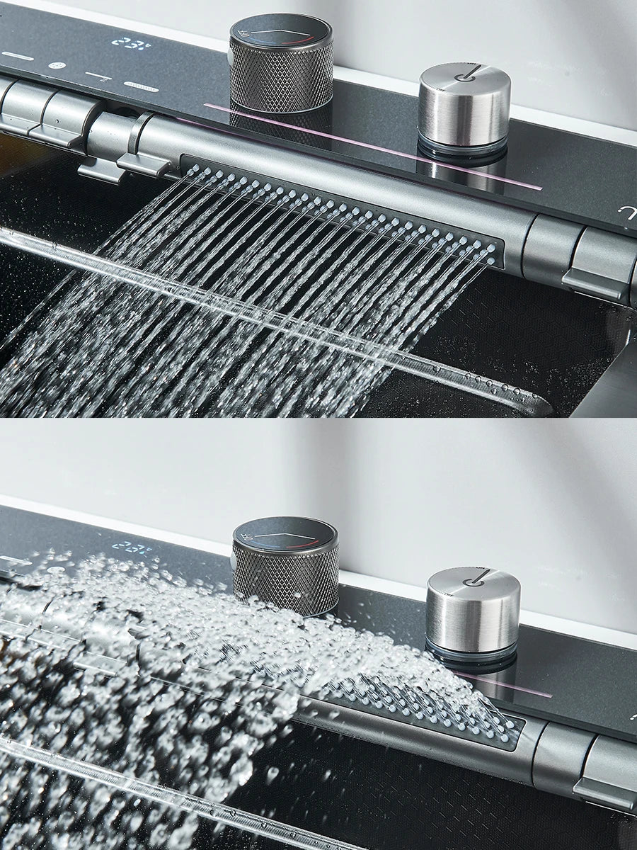 304 Stainless Steel Sink Digital Display Waterfall Faucet