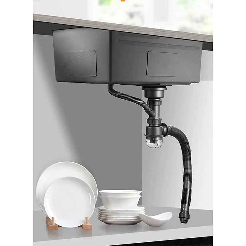Black Nano Sink Waterfall Faucet Large Bowl Cup