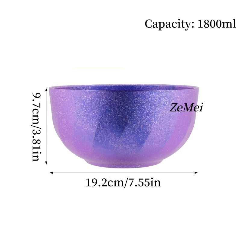 Pure Titanium Thickened Double-Wall Salad Bowl Multicolor