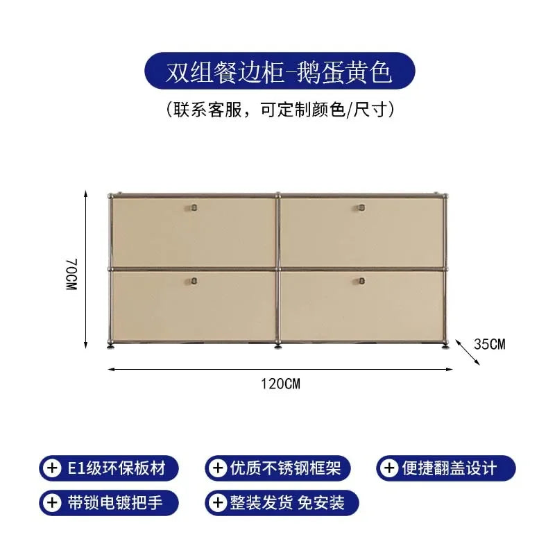 Modern Module Living Room Cabinet Stainless Steel Tv