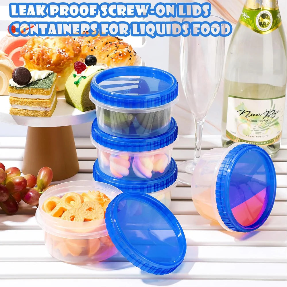 Plastic Freezer Containers Food Storage Twist Top Food