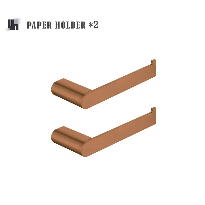 Brushed Rose Gold Toilet Paper Holder Towel Bar