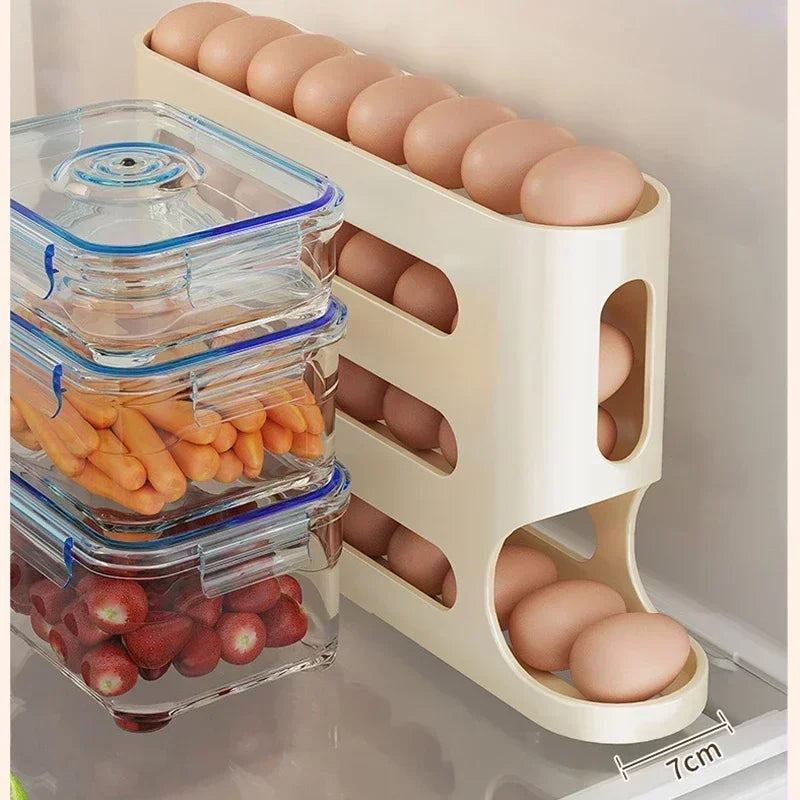 Layers Automatic Rolling Egg Holder Rack Fridge Egg