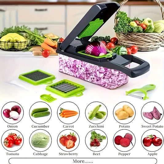 14/16 Pcs/Set Slicer Vegetable Cutter Dicer Shredder Variety