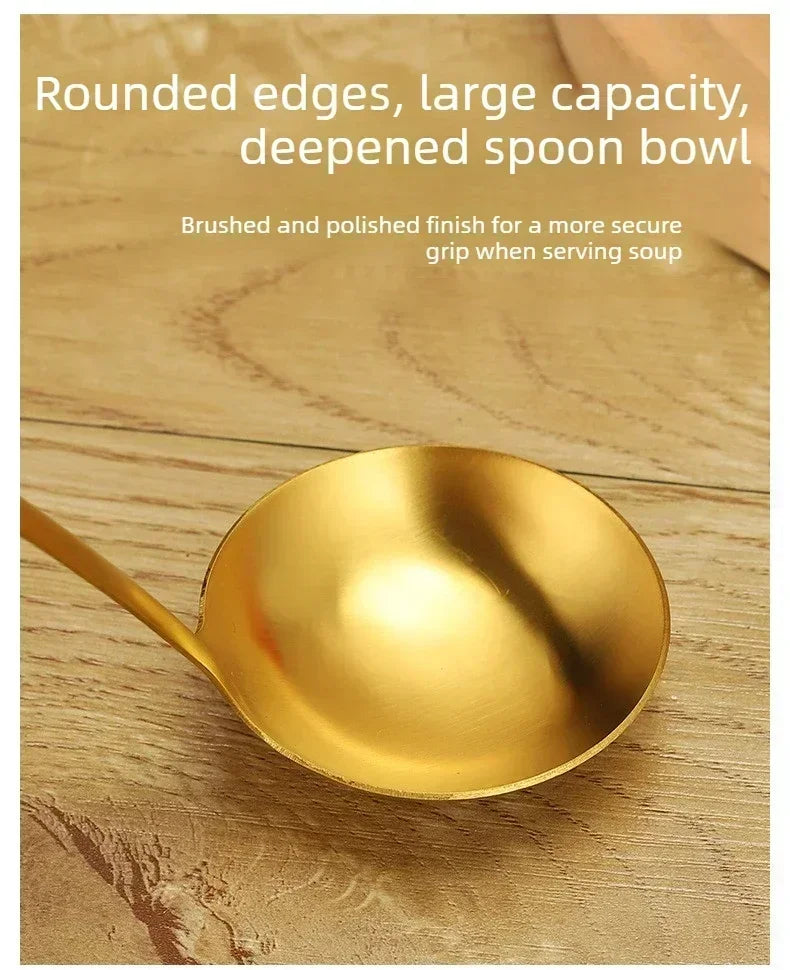 Gold Utensils Stainless Steel Cooking Cooking Spatula Slotted