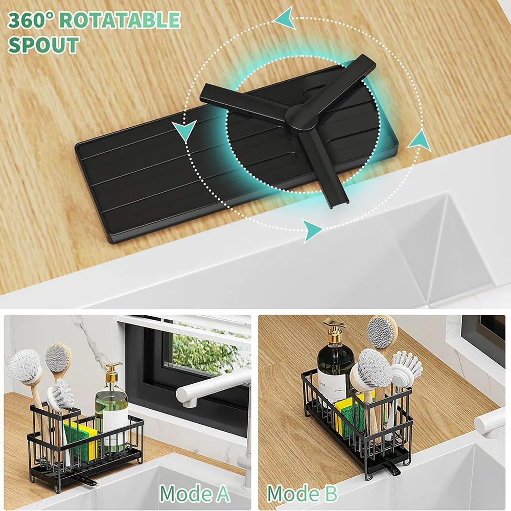 Sponge Holder Sink Sink Caddy High Brush Holder