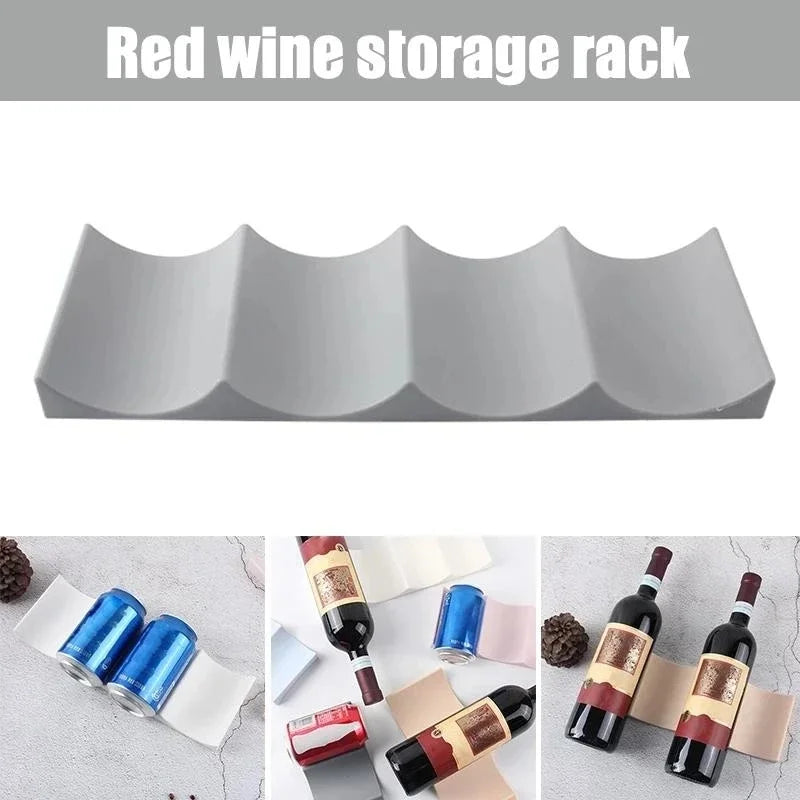 1pc Stackable Wine Rack Bottle Holder Countertop Organizer