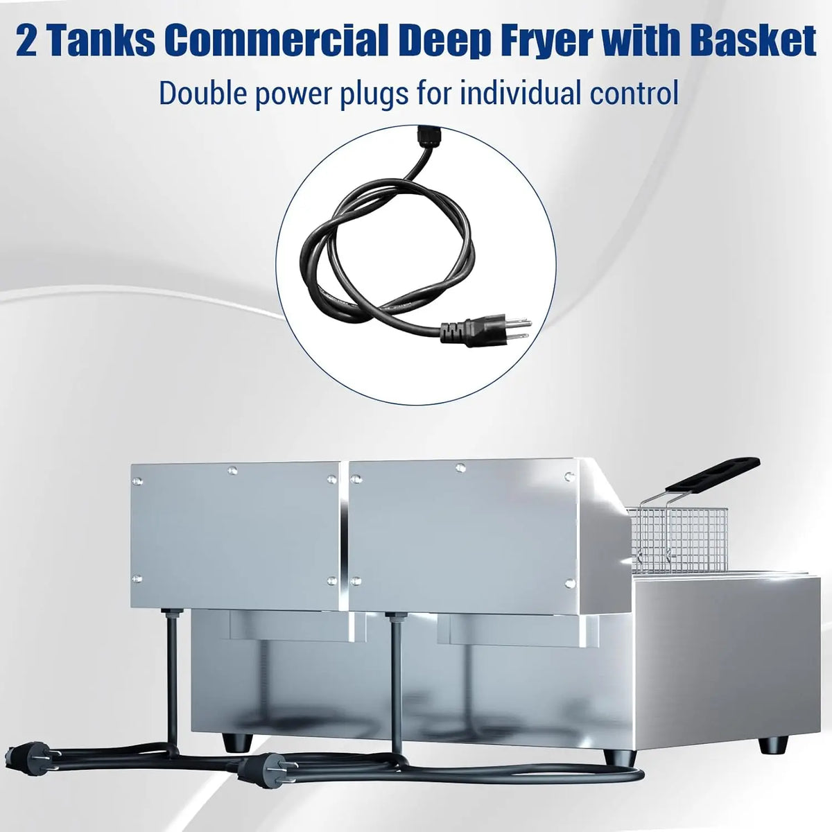 Commercial Electric Deep Fryer Baskets Stainless Steel Adjustable