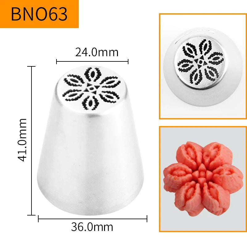 Russian Stainless Steel Piping Tips Flower Shaped Cake