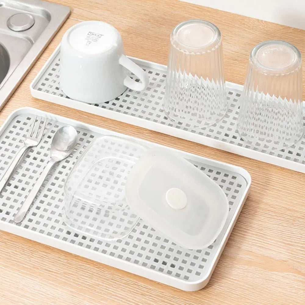 Fruit Dryer Tray Rectangle Tableware Dish Racks Plastic