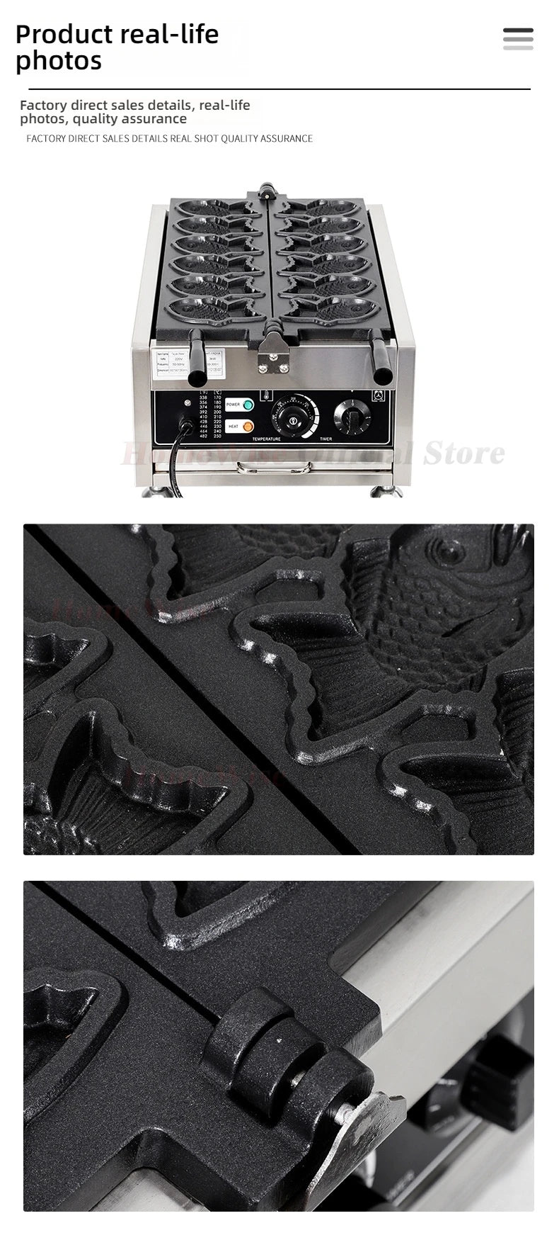 Homewise Taiyaki Maker Fish Waffle Machine Fish Cake