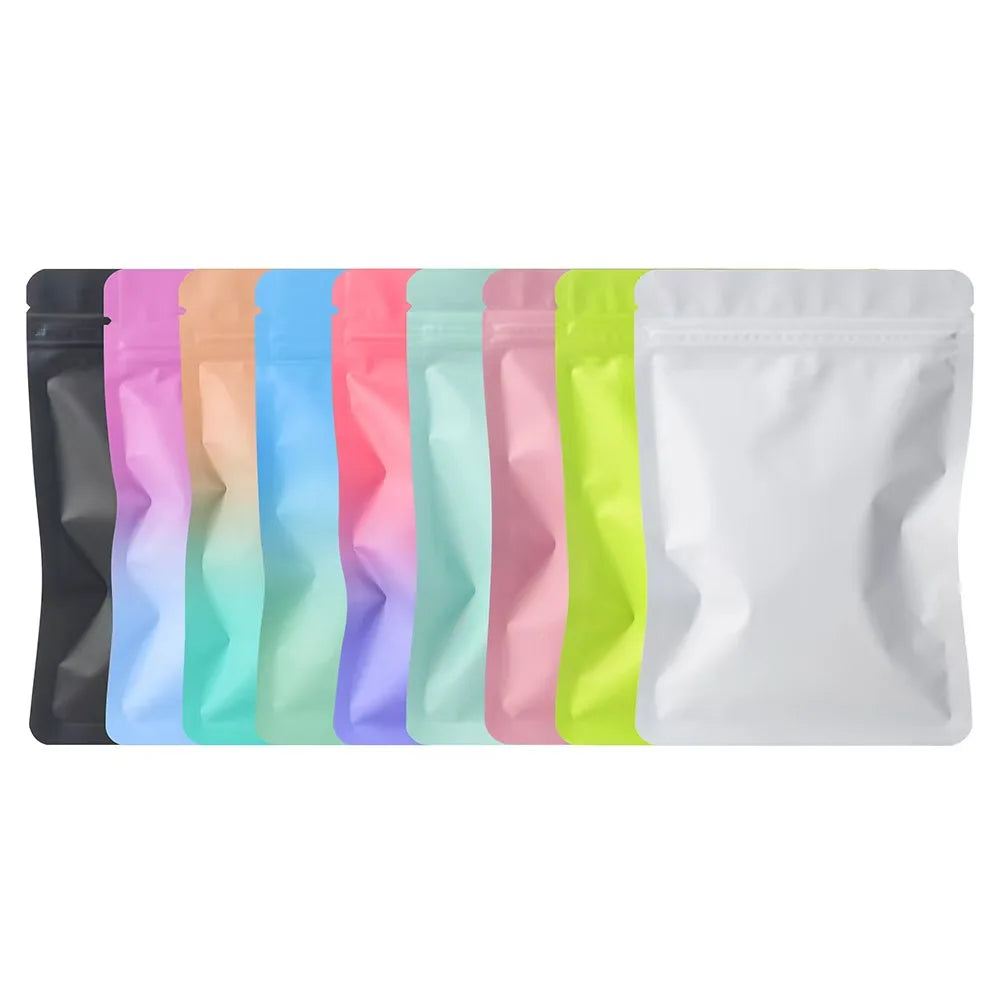100pcs Double Sided Frosted Mylar Bags Waterproof Flat