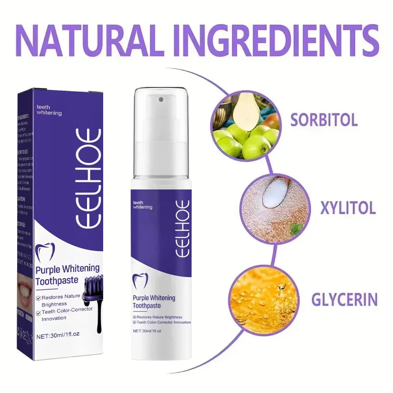 Purple Whitening Toothpaste Deep Cleaning Stain Removal