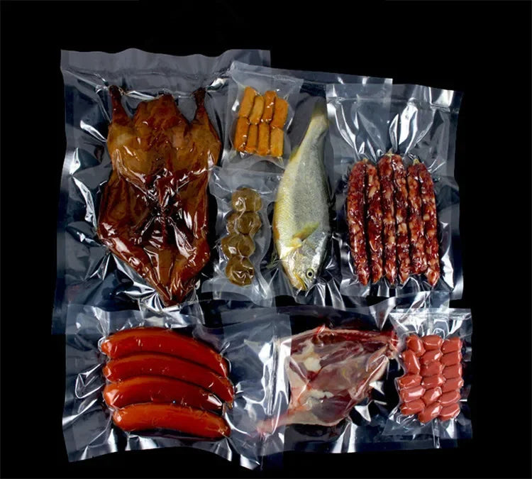 100pcs Clear Transparent Vacuum Sealer Bags Food Storage