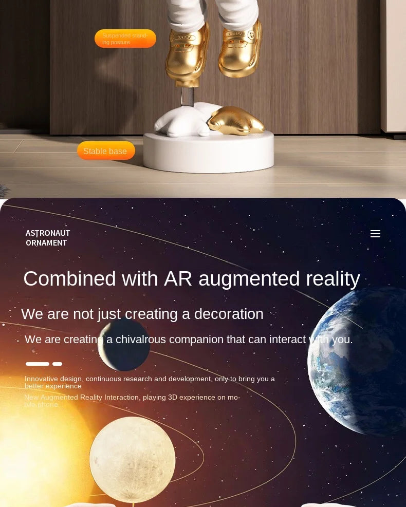 Decor Astronaut Statues Tray Storage Rack Art Ornaments