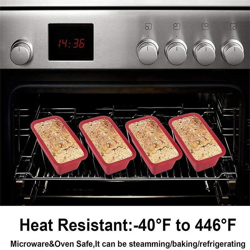 Silicone Baking Molds Nonstick Rectangle Cake Pans Mini