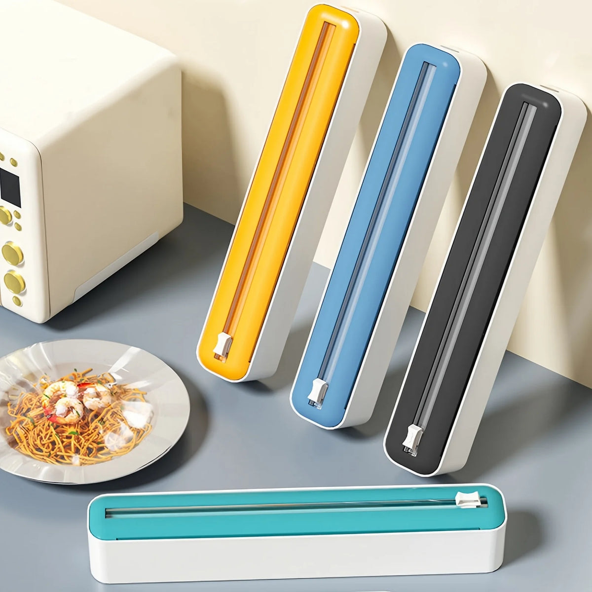 2-In-1 Plastic Wrap & Foil Dispenser Slide Cutter