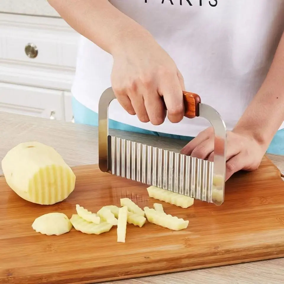 Wavy Potato Cutter Stainless Steel Slicer Onion Chips