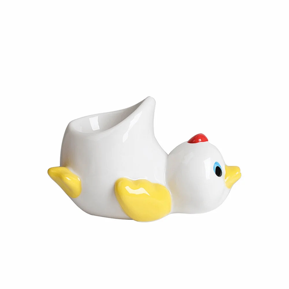 Ceramic Chicken Egg Cup Holders Funny Animal Creative