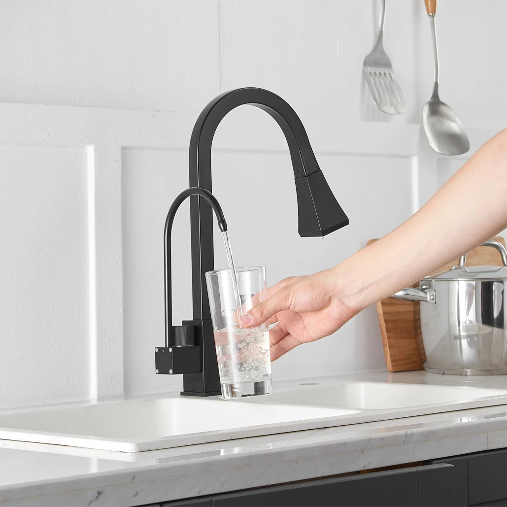 Square Touch On Filter Faucets Pull Down Cold
