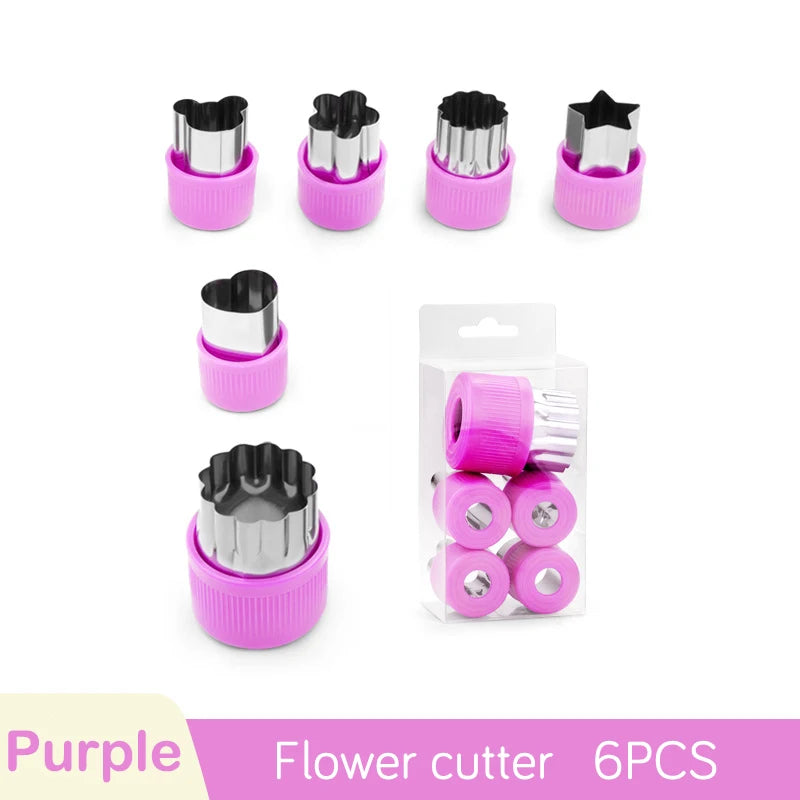 1set Multi-Style Vegetables Cookie Cutter Embossing Mould Cook