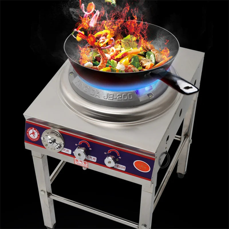Stainless Steel Fierce Fire Stove Commercial Wok Gas