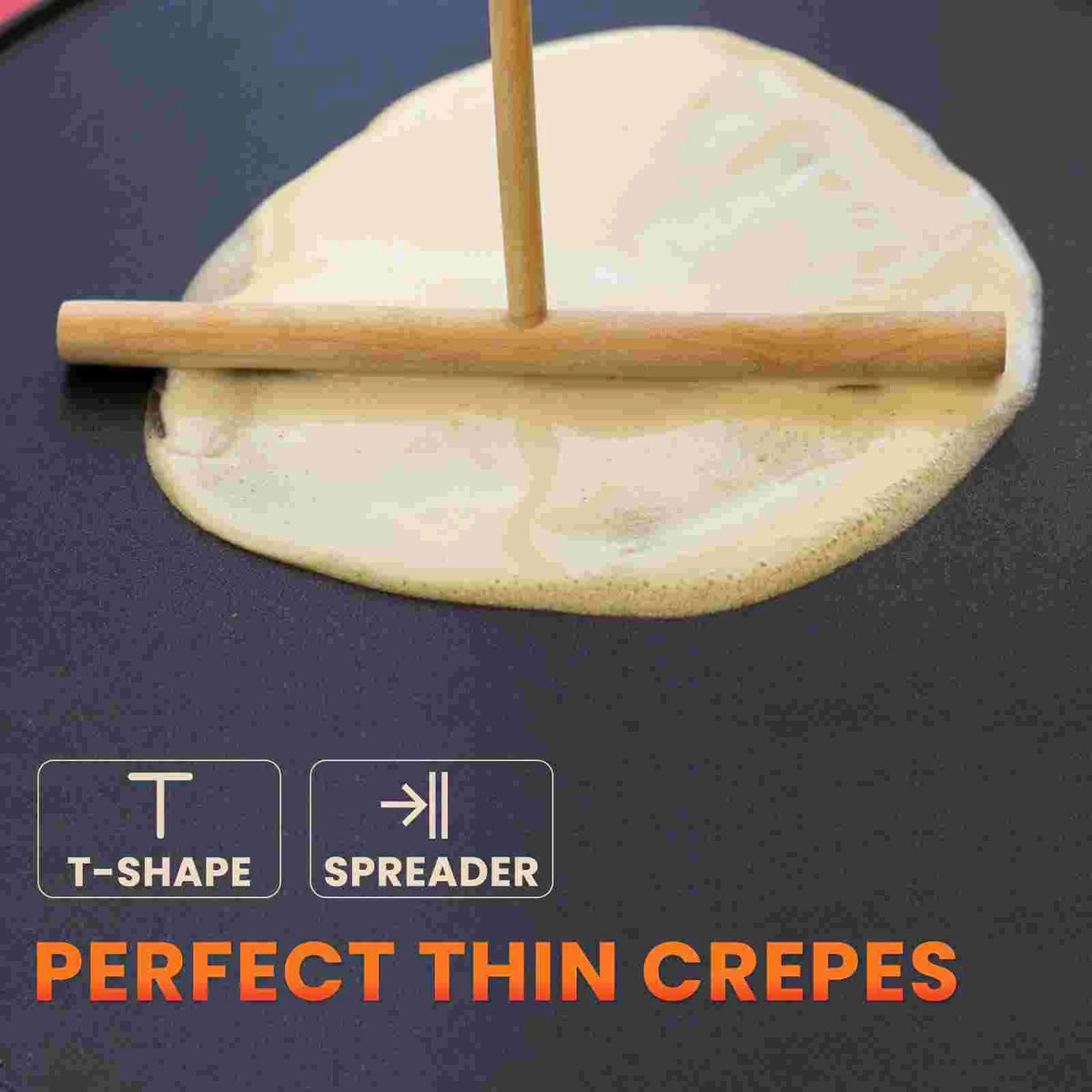Crepe Maker Spreader Spatula Kit Pan Cooking Tortilla