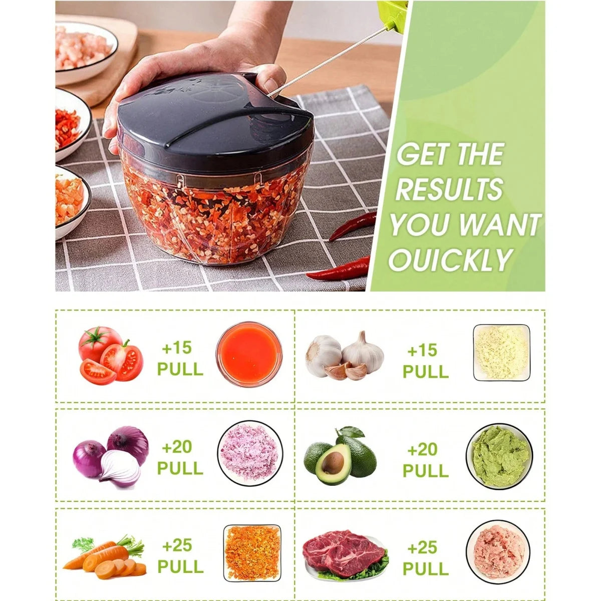 Multi Meat Mincer Garlic Chopper Onion Cutter Rotate