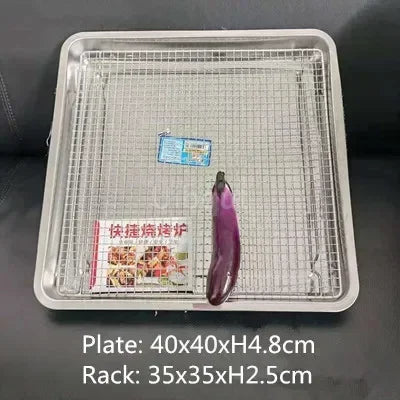 304 Stainless Steel Baking Tray Plate Bbq Tray