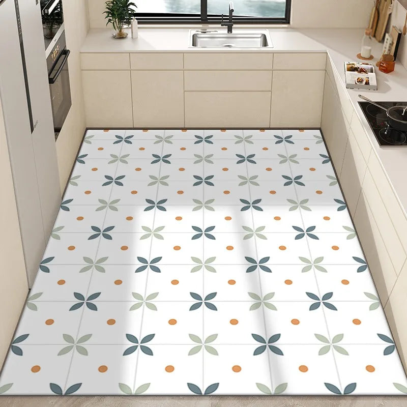 Checkerboard Pvc Anti-Slip Oil-Proof Floor Mat Leather Balcony