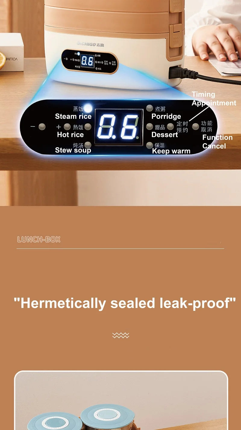 2l Smart Electric Lunch Box Heating Lunch Box