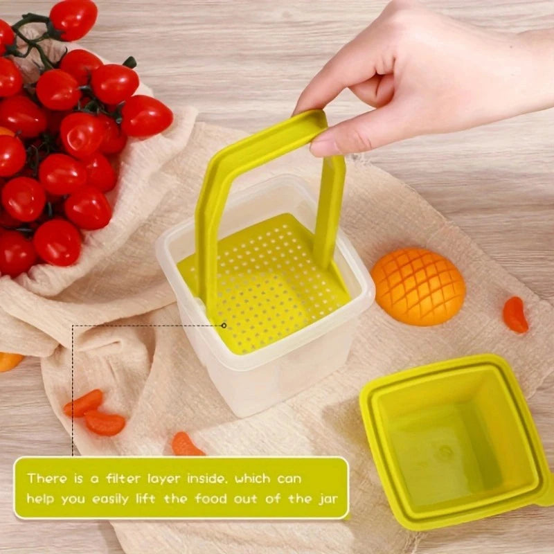 Reusable Food Storage Jar Drain Strainer Lid Kimchi