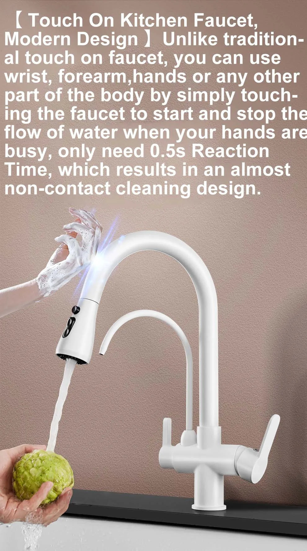 White Touch On Filter Faucets Ways Cold Pure