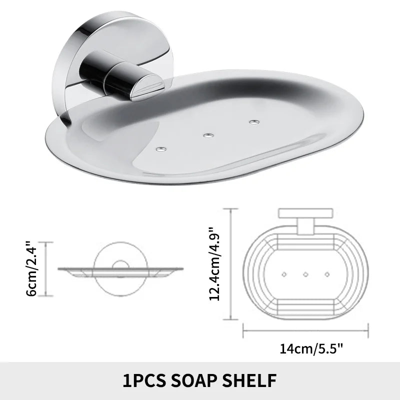 Bathroom Towel Rack Shelf Paper Holder Stainless Steel