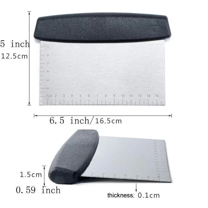 Stainless Steel Scraper & Chopper Pastry Metal Dough