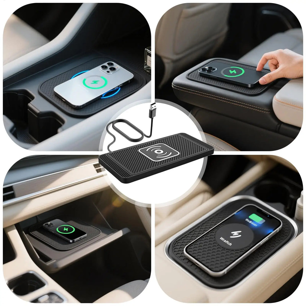 Car Wireless Charging Pad 15w Wireless Auto Phone