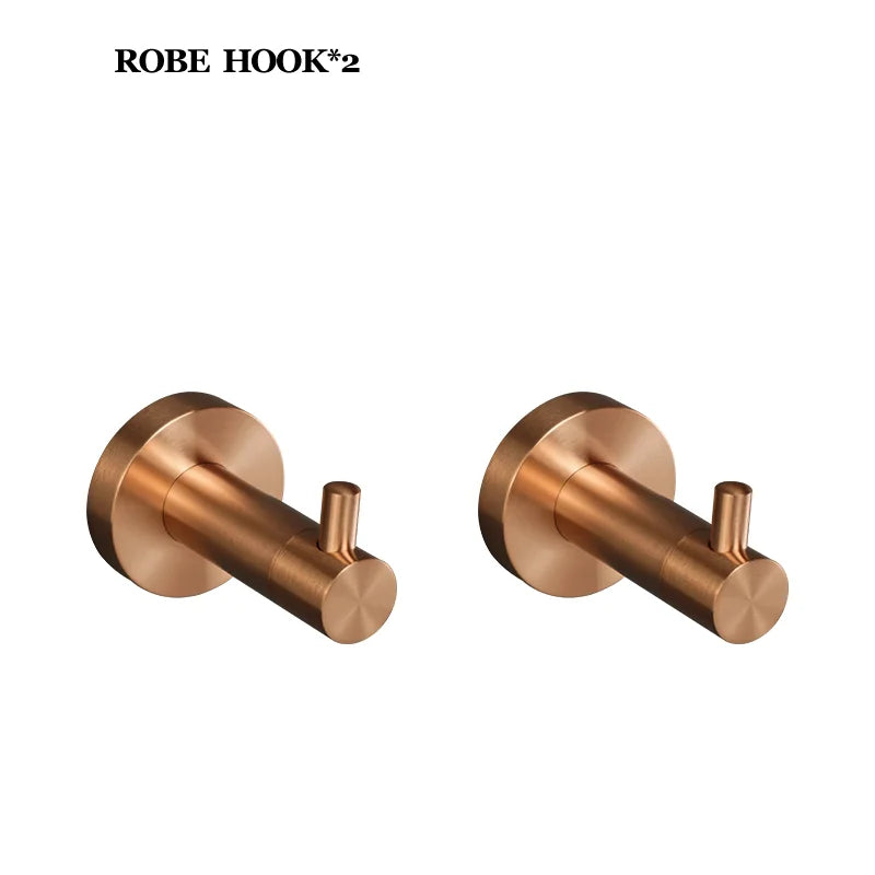 Brushed Rose Gold Stainless Steel Wall-Mounted Bathroom -Towel