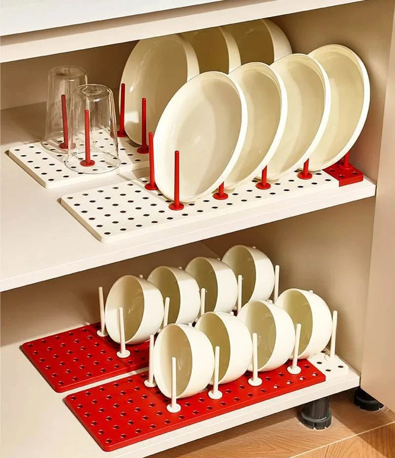 Organizer Dish Draining Drying Rack Telescopic Plate Bowl