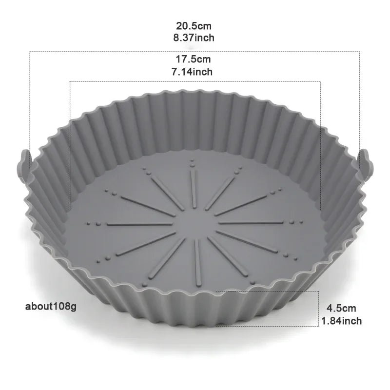 Silicone Air Fryer Baking Tray Reusable Baking Basket