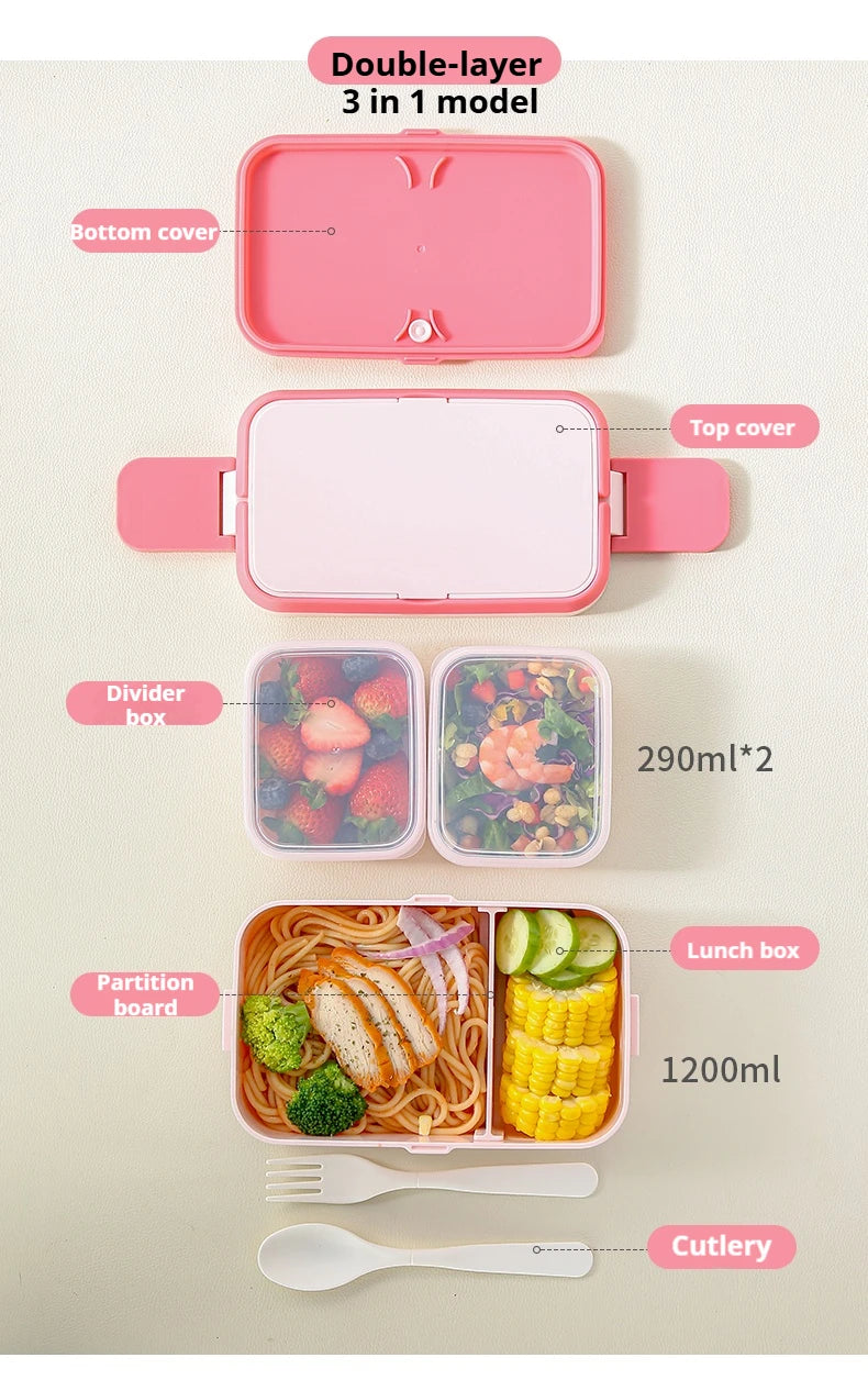 Magic Bento Box Double Layer Lunch Box Meal