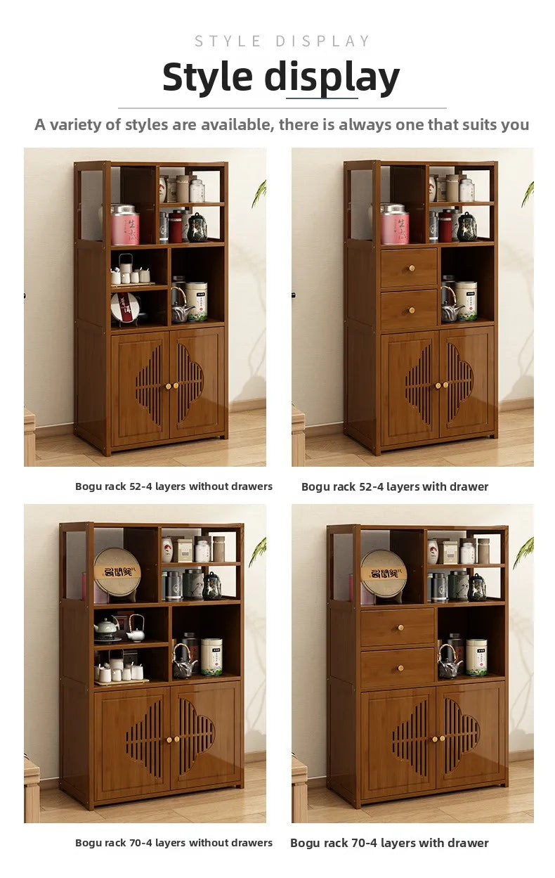 Tea Cabinet Locker Living Room Tea Table Against
