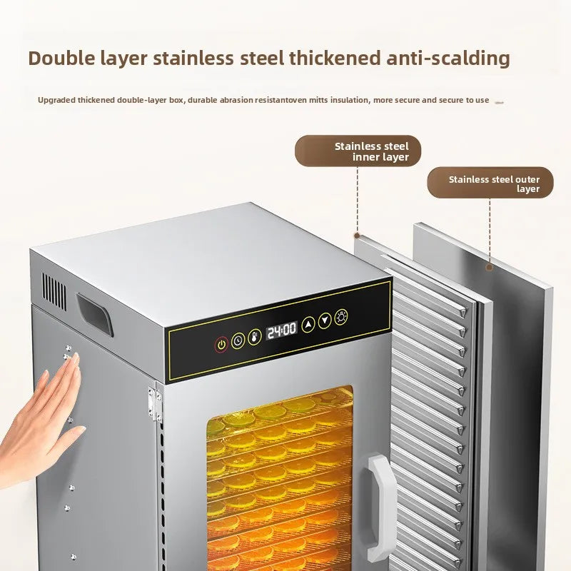 Premium 18 Layers Stainless Steel Food Dehydrator Commercial