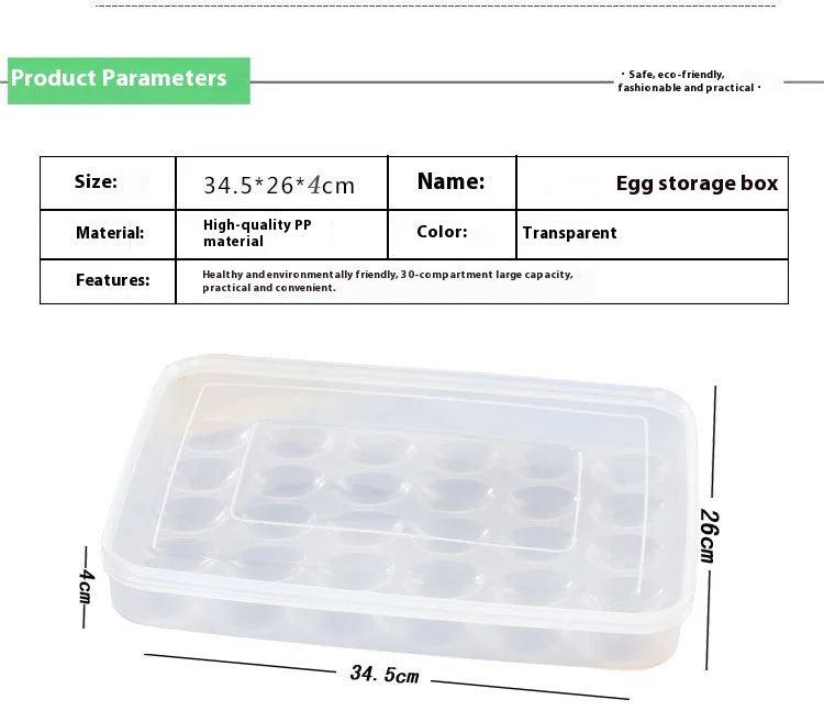 1pcs Simple Egg Box 30-Grid Refrigerator Storage Box