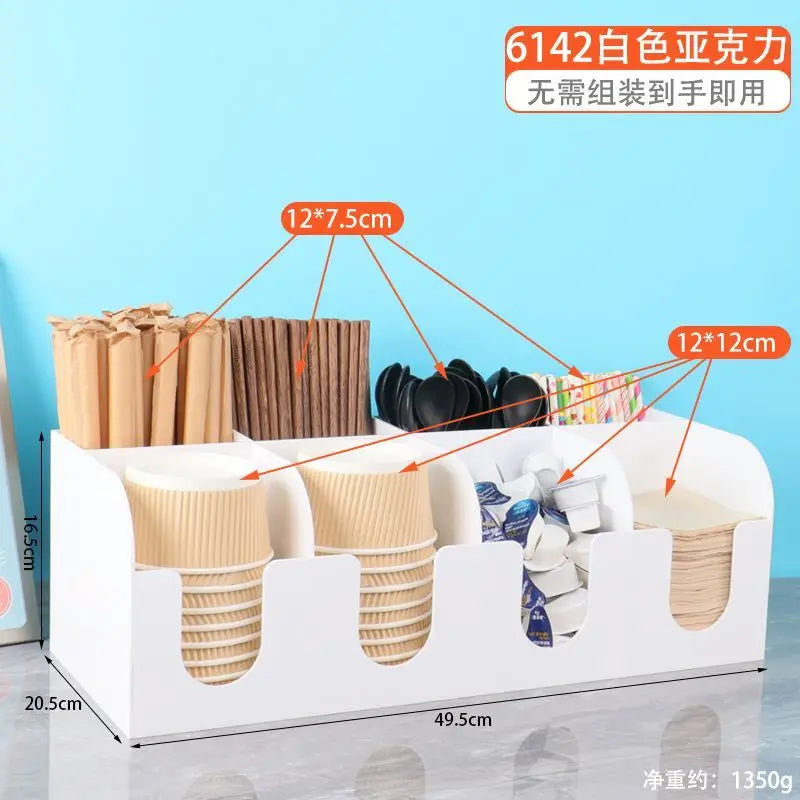 Creative Coffee Shop Bar Paper Cup Straw Storage